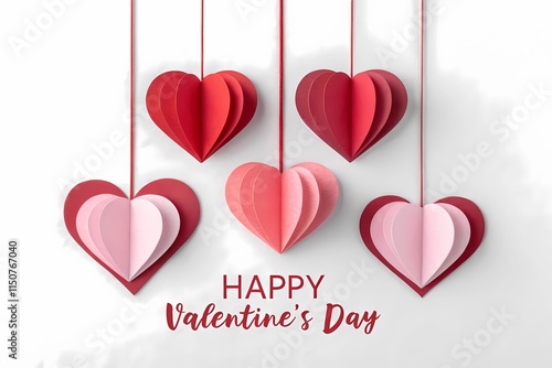 Wallpaper Mural Romantic Decor With Layered Paper Hearts in Vibrant Colors, Perfect for Celebrating Love on Valentine’s Day Torontodigital.ca