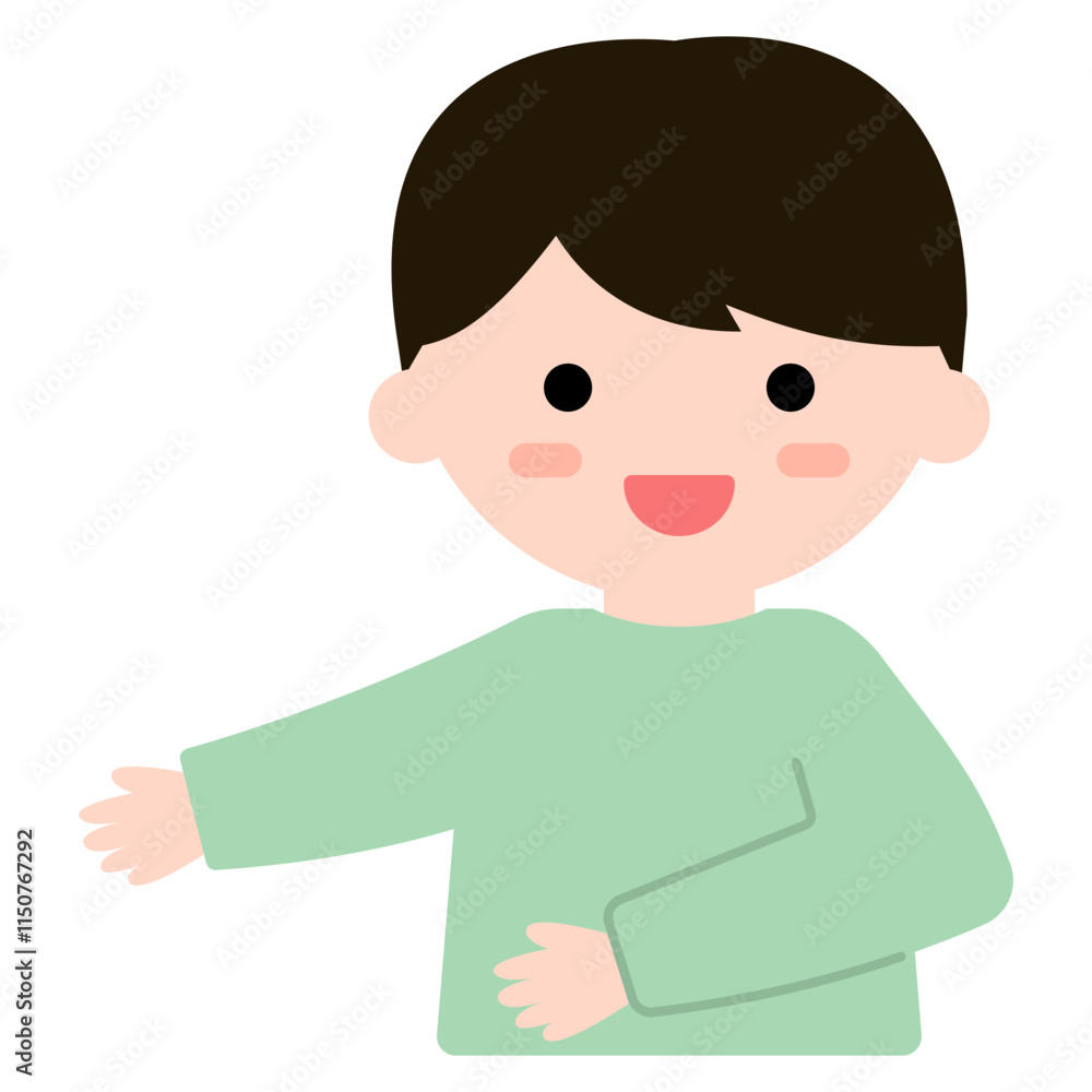 발표하는 남자아이 일러스트 발표하는 남자아이 일러스트