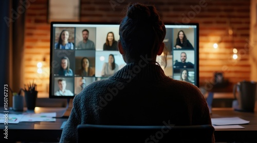 Woman Participating in a Video Conference