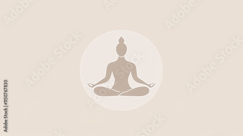 Silhouette of a Person in a Yoga Pose photo