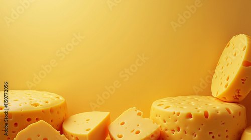 cheese banner, yellow background