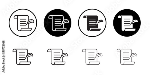 History icon Flat art in black and white isolated