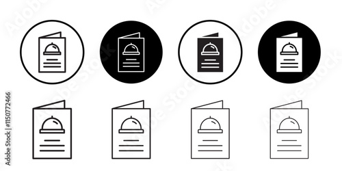 Menu icon Flat art in black and white isolated