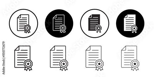 Patented icon Flat art in black and white isolated