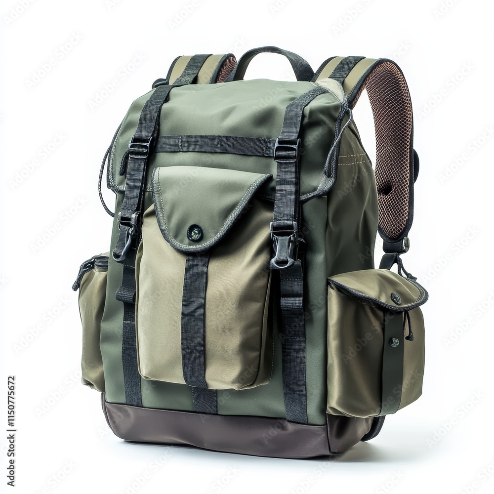 Naklejka premium Stylish and Versatile Backpack for Outdoor Adventures and Travel