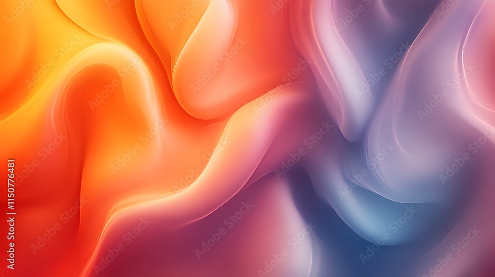 Obraz premium Abstract Colorful Swirling Waves Background Design