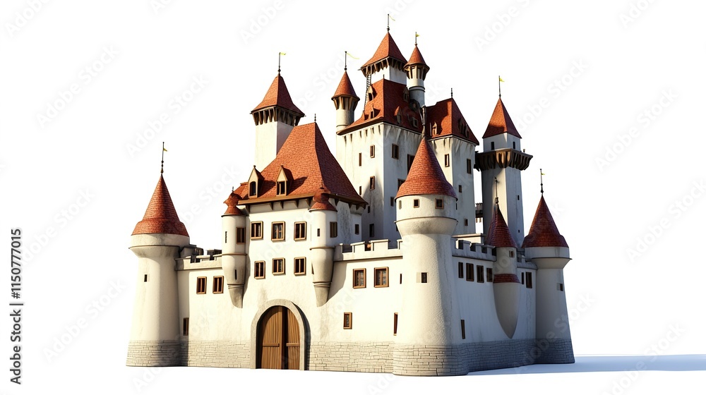 A magnificent big castle in Switzerland, surrounded by picturesque Swiss mountains and lush green landscapes. The castle features towering turrets, intricate architecture, and a majestic presence, A magnificent big castle in Switzerland, surrounded by picturesque Swiss mountains and lush green landscapes. The castle features towering turrets, intricate architecture, and a majestic presence,