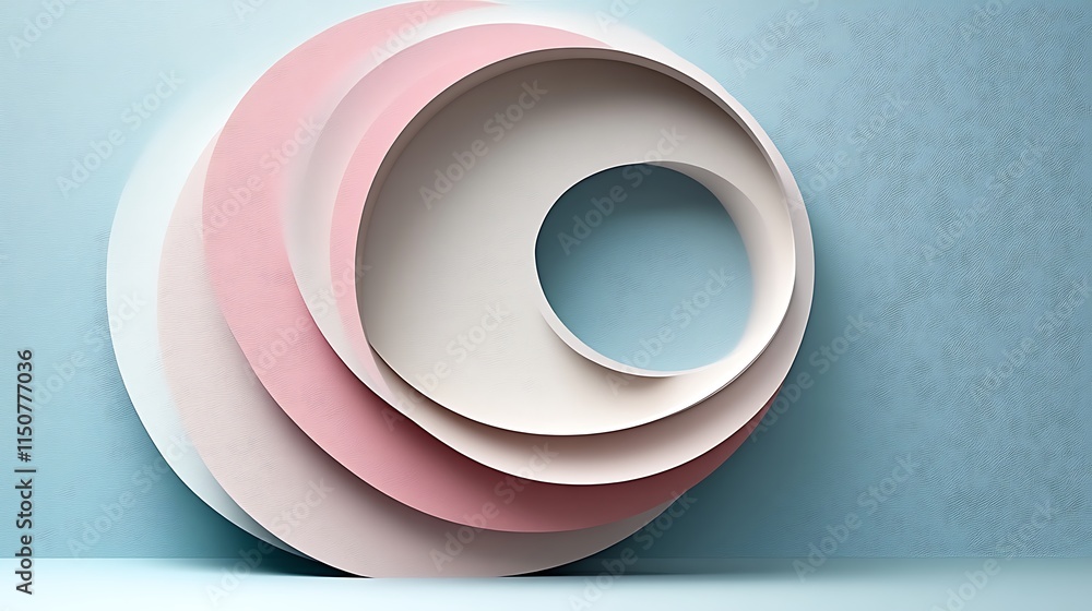 Abstract Pastel Circular Design Wall Art Abstract Pastel Circular Design Wall Art