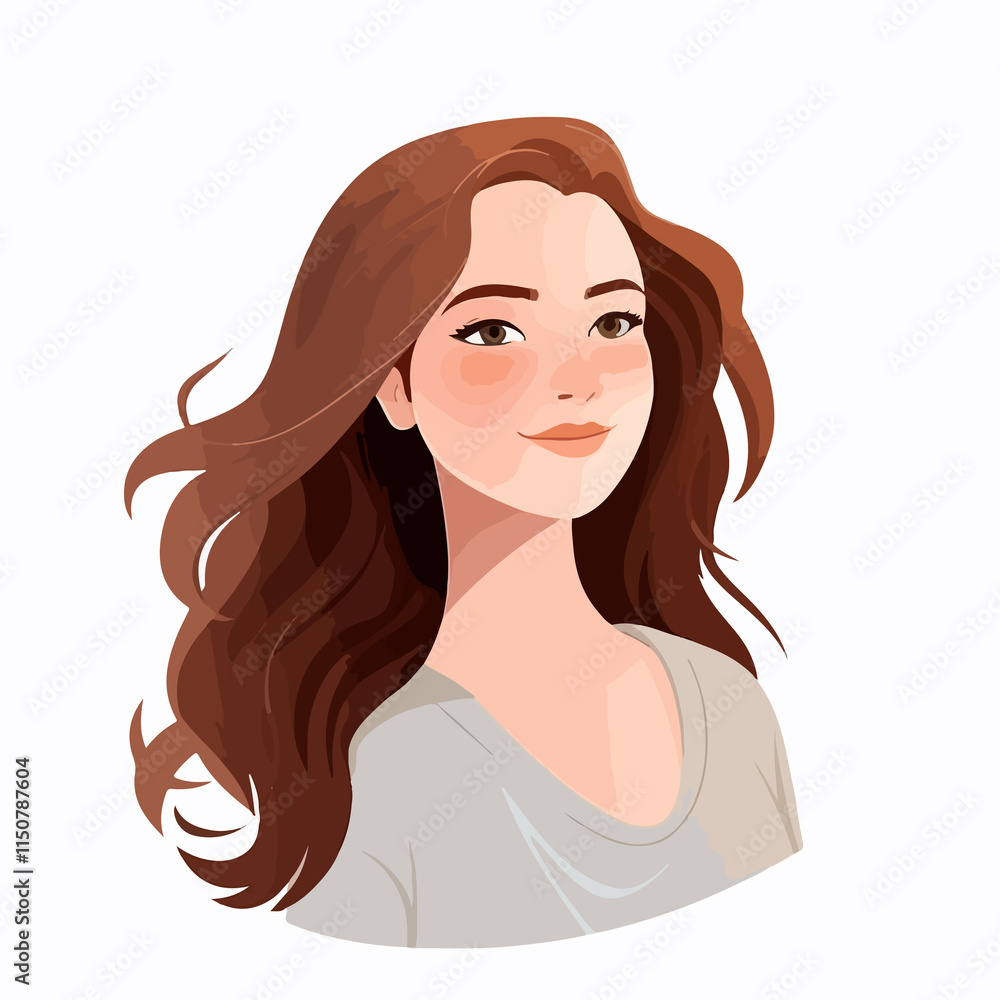 Female faceless avatar vector illustration for profile picture usage Female faceless avatar vector illustration for profile picture usage