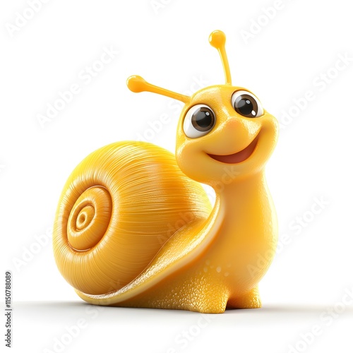 Cute 3D Snail Character