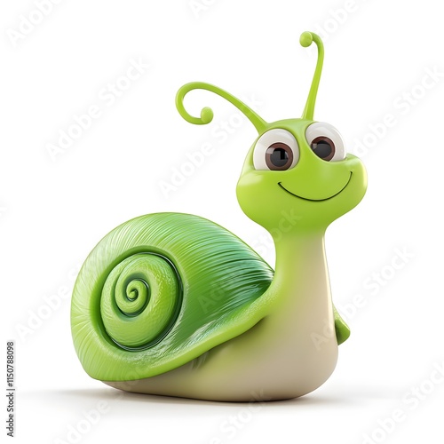 Cute 3D Snail Character