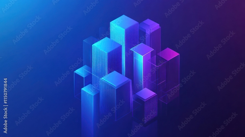 Obraz premium Neon Cityscape