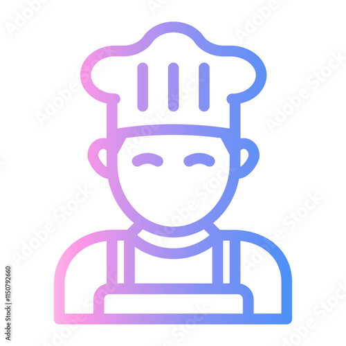 chef Line Gradient Icon