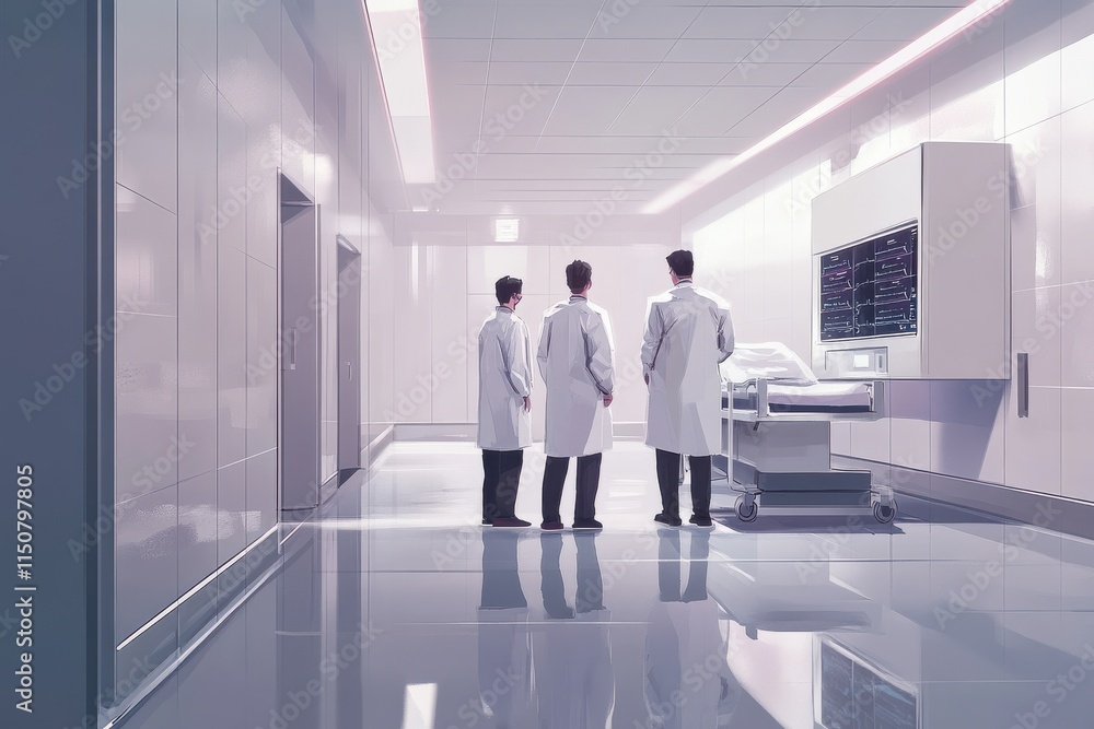 Healthcare Workers Collaborating with Holographic Displays to Analyze Patient Data in a Modern Medical Environment Healthcare Workers Collaborating with Holographic Displays to Analyze Patient Data in a Modern Medical Environment