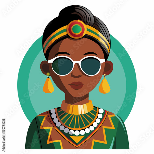 women avatar in a south african traditional clothing