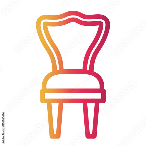 chair Line Gradient Icon