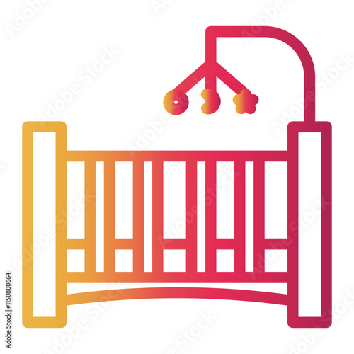 crib Line Gradient Icon
