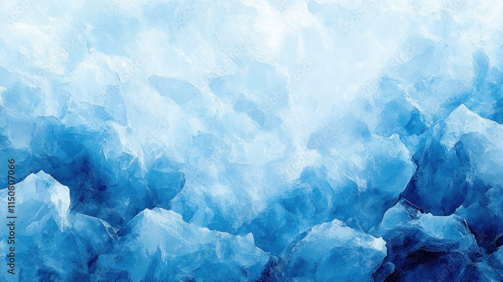 An abstract representation of ice and water in shades of blue, evoking a cool atmosphere. An abstract representation of ice and water in shades of blue, evoking a cool atmosphere.