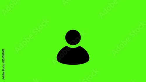 User icon animated on green