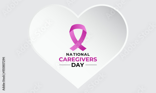 National caregivers day is February 16 banner and Vector background design template. This day is dedicated to honoring the selfless individuals who provide personal care, support, and compassion.