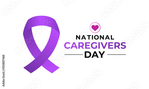 National caregivers day is February 16 banner and Vector background design template. This day is dedicated to honoring the selfless individuals who provide personal care, support, and compassion.