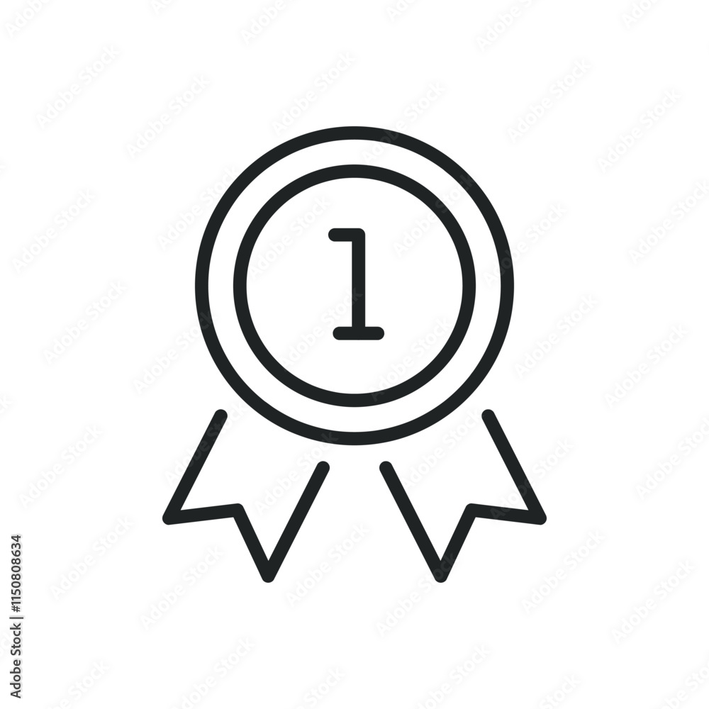 Medal thin line icons. Editable stroke and Perfect pixel on transparent background Medal thin line icons. Editable stroke and Perfect pixel on transparent background