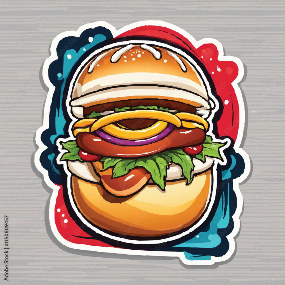 Delicious Burger and Food Vector Designs: From Cheeseburgers and Fries to Fresh Sandwiches, Ketchup, and Lettuce. Fun Illustrations of Fast Food, Snacks, and Meals in a Cartoon Style Delicious Burger and Food Vector Designs: From Cheeseburgers and Fries to Fresh Sandwiches, Ketchup, and Lettuce. Fun Illustrations of Fast Food, Snacks, and Meals in a Cartoon Style