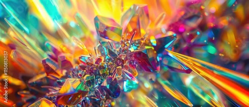 microphoto microcrystals of ascorbic acid in polarized light photo