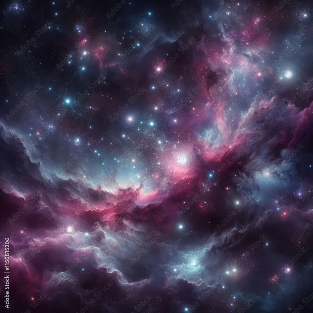 Vibrant Nebulae and Stars Illuminating the Cosmos Vibrant Nebulae and Stars Illuminating the Cosmos