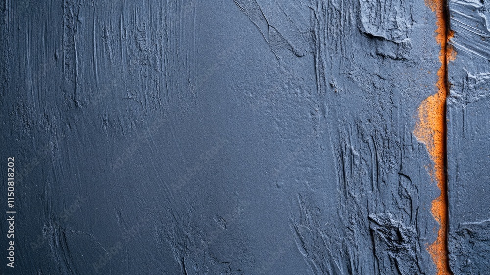 Obraz premium Abstract textured blue surface with orange streak