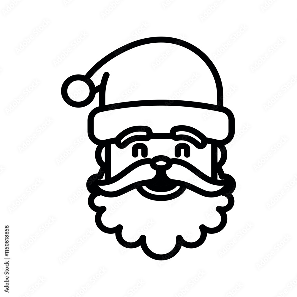 santa claus icon vector design template elegant style santa claus icon vector design template elegant style