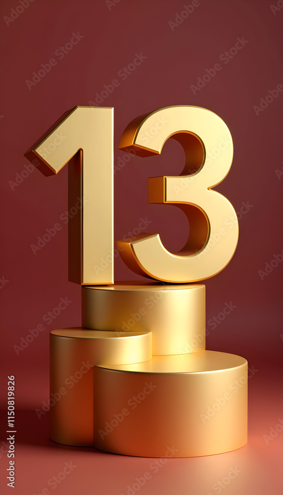 Fototapeta premium freepik number-14-in-golden