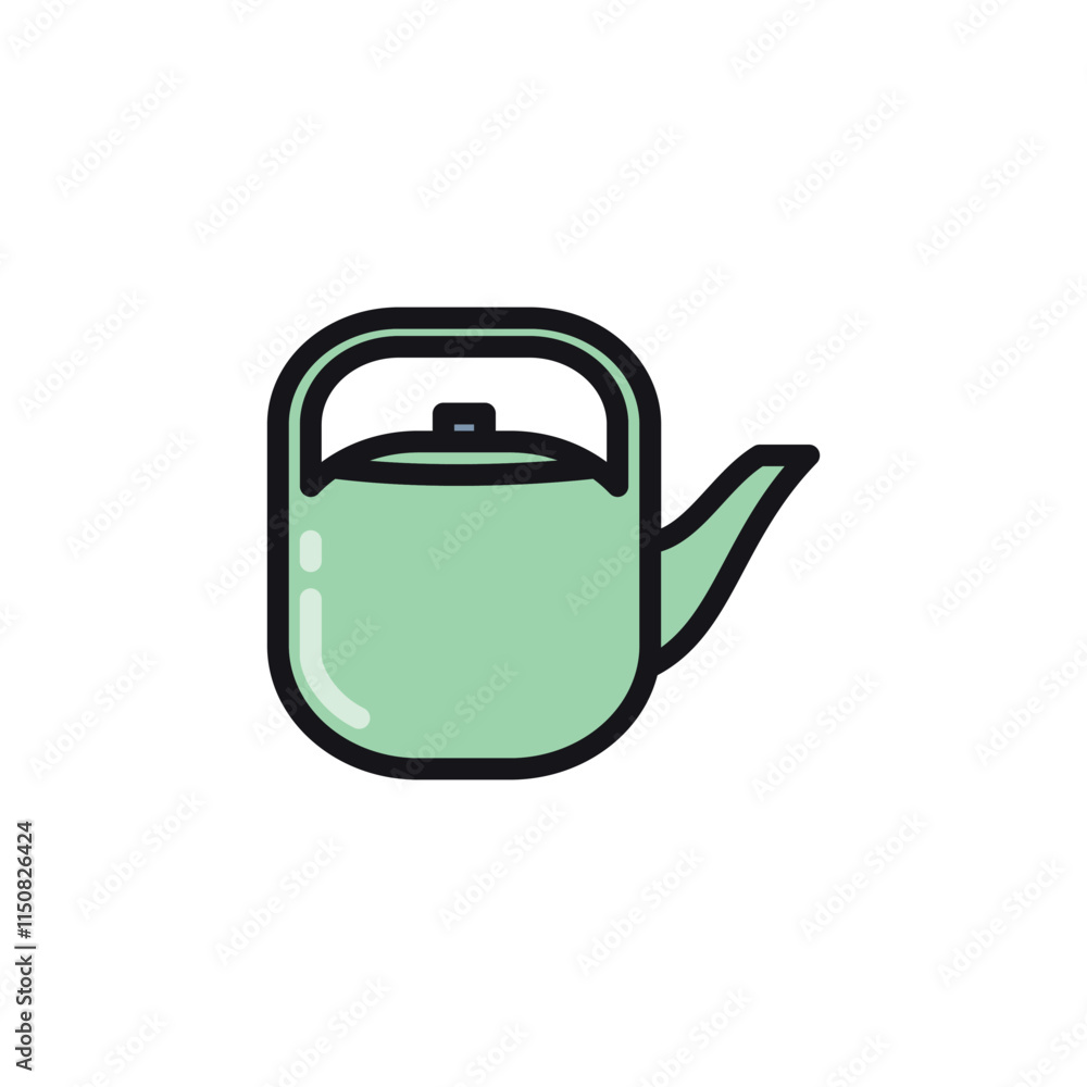 Obraz premium tea pot icon vector design template elegant style 