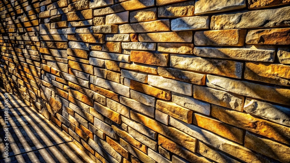 The interplay of light and shadow on a textured stone wall creates a visual tapestry of warm hues The interplay of light and shadow on a textured stone wall creates a visual tapestry of warm hues