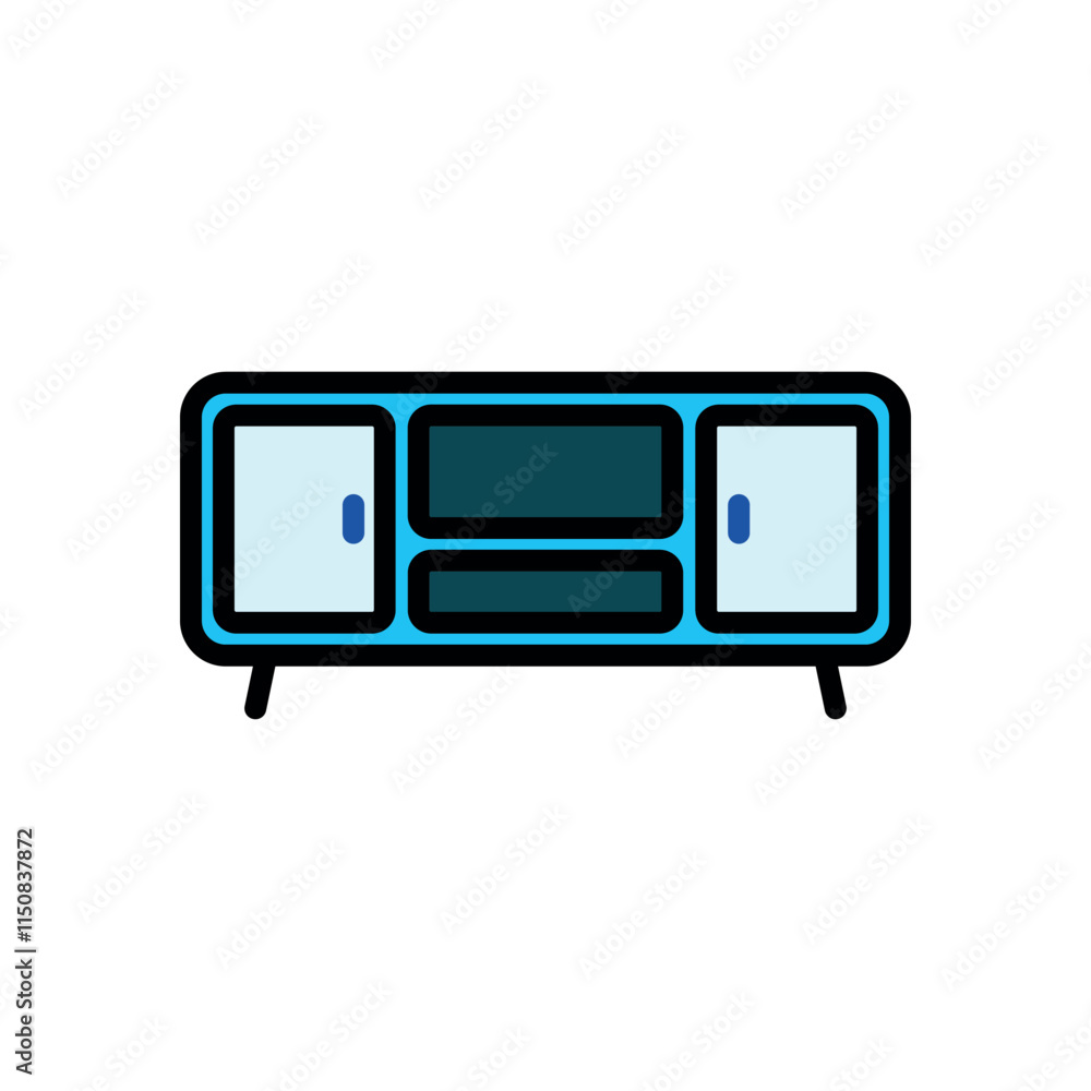tv table icon vector design template elegant style tv table icon vector design template elegant style
