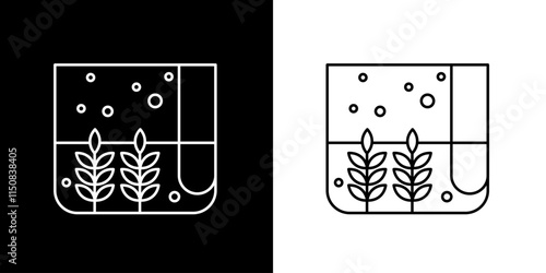 Wheat icon. Plant. Plantation. Garden. Agriculture. Farmer. Black icon. Silhouette