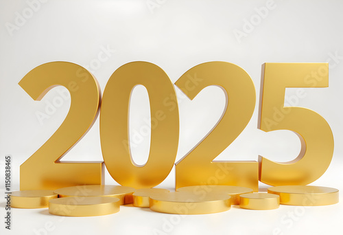 2025 Golden Celebration - Elegant Dark and Gold Background for New Year Events