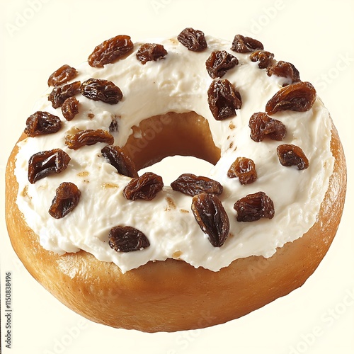 cinnamon raisin bagel cream cheese photo