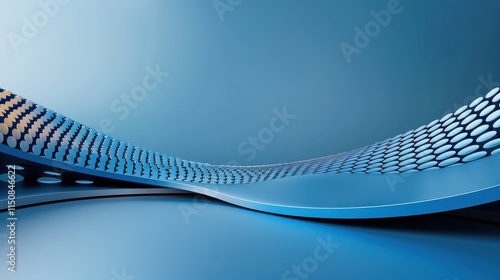 Abstract Blue Wavy Pattern Background