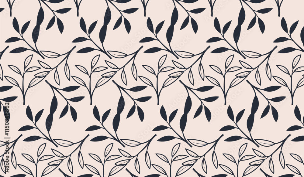 Fototapeta premium abstract leaf seamless pattern background design template