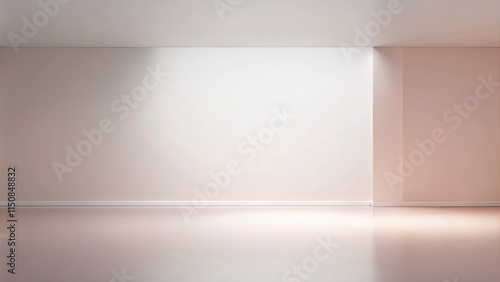 Wallpaper Mural Empty Room with Pale Walls and Floor, Ideal for Design Presentations Torontodigital.ca