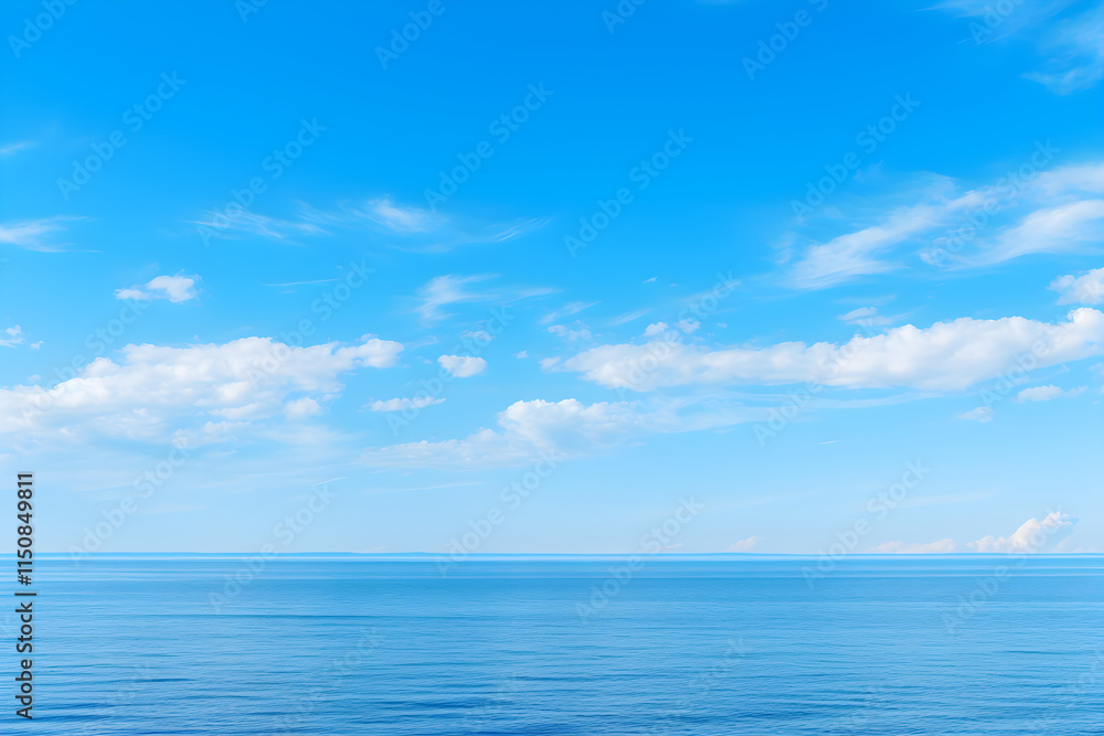 Boundless Azure: An Expanse of Clear Blue Sky Merging with the Horizon Boundless Azure: An Expanse of Clear Blue Sky Merging with the Horizon