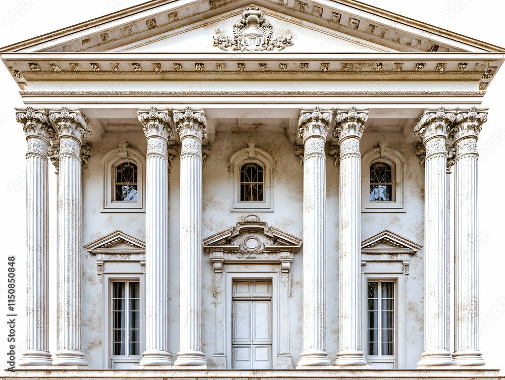 Classical Building Facade 3D Render Classical Building Facade 3D Render