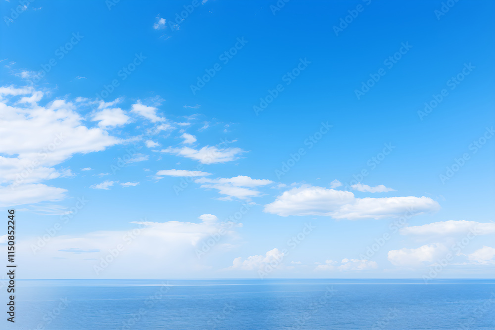 Boundless Azure: An Expanse of Clear Blue Sky Merging with the Horizon Boundless Azure: An Expanse of Clear Blue Sky Merging with the Horizon