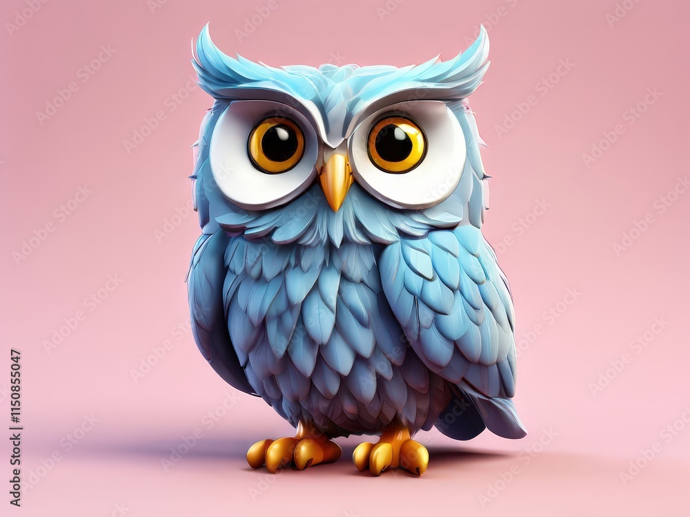 the AI Image Generator, Cartoon Style Owl with Large Expressive Eyes the AI Image Generator, Cartoon Style Owl with Large Expressive Eyes