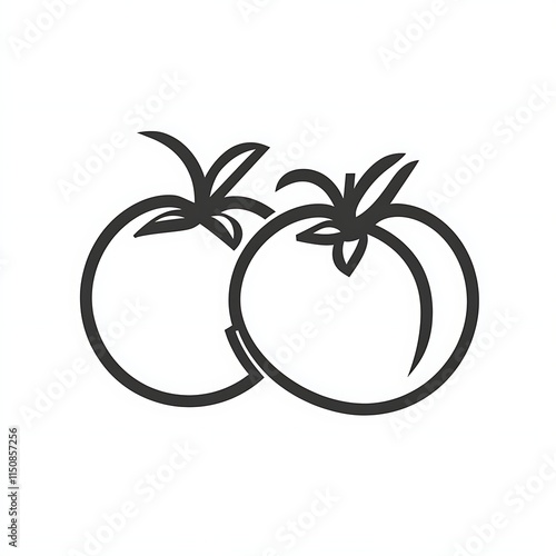 tomato icon simple background photo