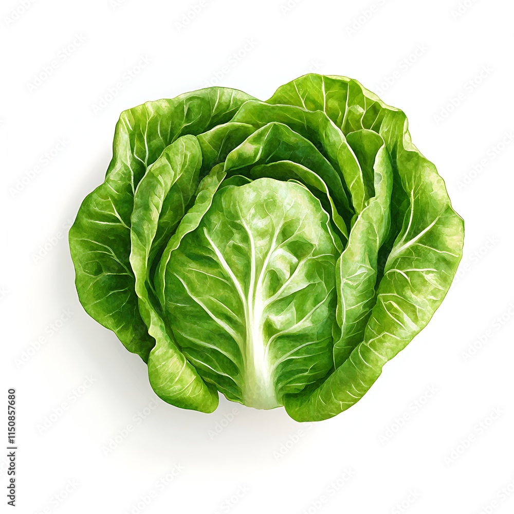 Fototapeta premium lettuce icon simple background