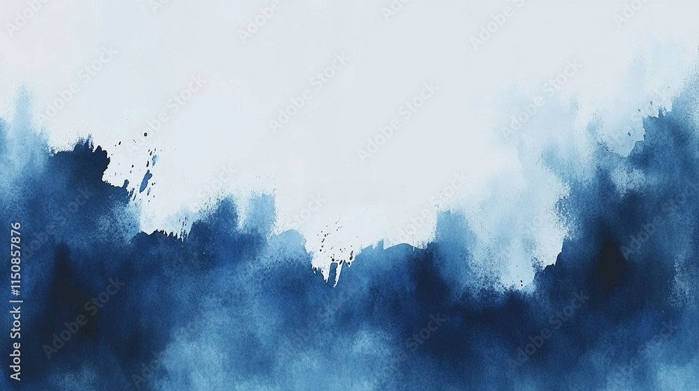 Blue watercolor background copy space area Blue watercolor background copy space area