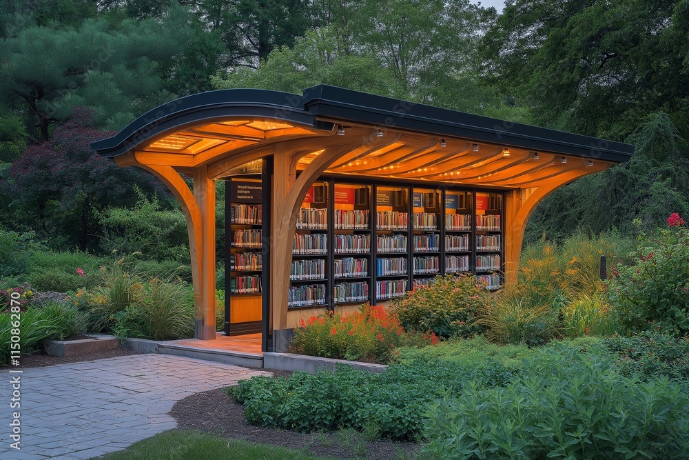This serene garden library features a unique design, offering a peaceful environment. Discover helpful tips in the planting guide displayed within its beautiful surroundings. This serene garden library features a unique design, offering a peaceful environment. Discover helpful tips in the planting guide displayed within its beautiful surroundings.