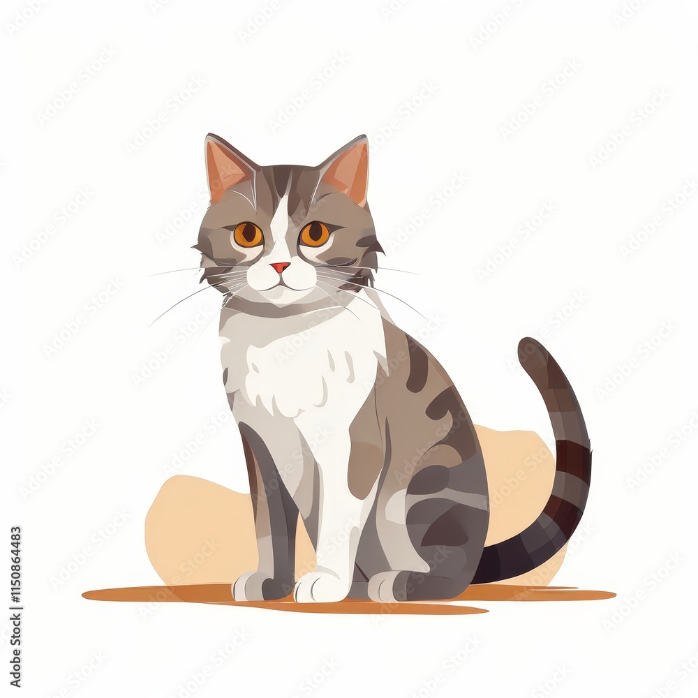 the AI Image Generator, Illustration of a Cat with Background the AI Image Generator, Illustration of a Cat with Background